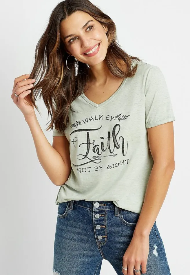 Green Walk By Faith Graphic Tee Women Maurices Tops