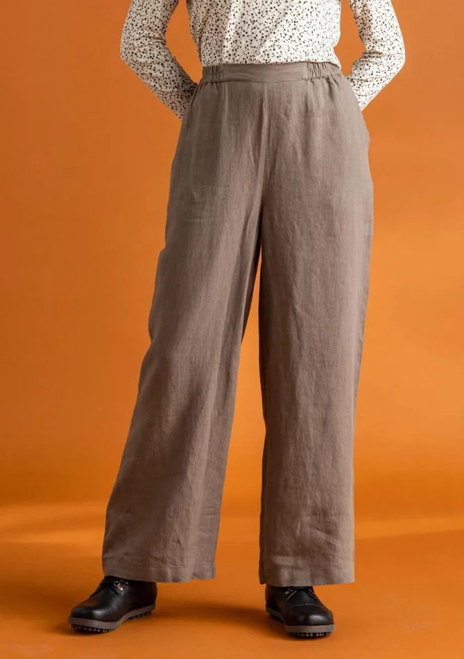 Gudrun Sjdn Asta Woven Pants In Linen Women Pants