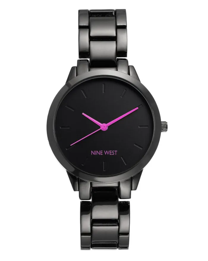Gunmetal Bracelet Watch Gunmetal Grey Women Nine West Straps