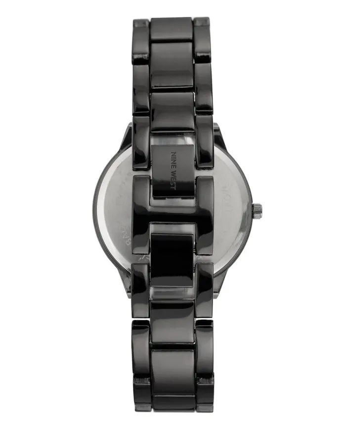 Gunmetal Bracelet Watch Gunmetal Grey Women Nine West Straps Gunmetal Bracelet Watch Gunmetal Grey Women Nine West Straps