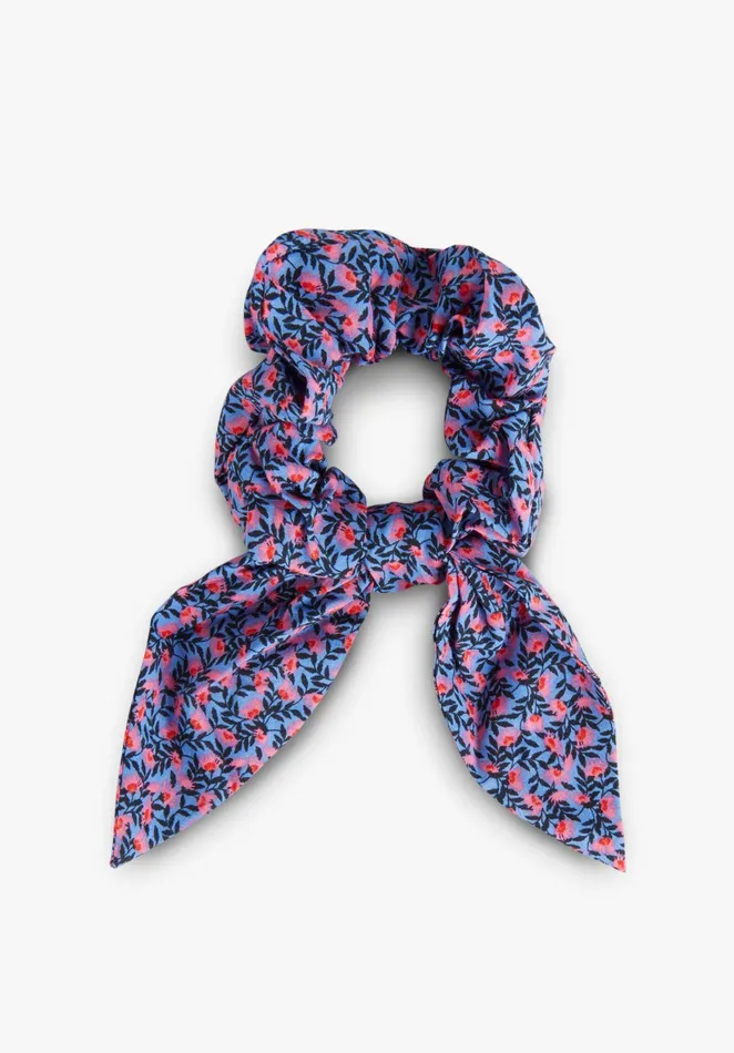 Hair Accessories Women Hush Andria Printed Scrunchie Blue Leafy Floral