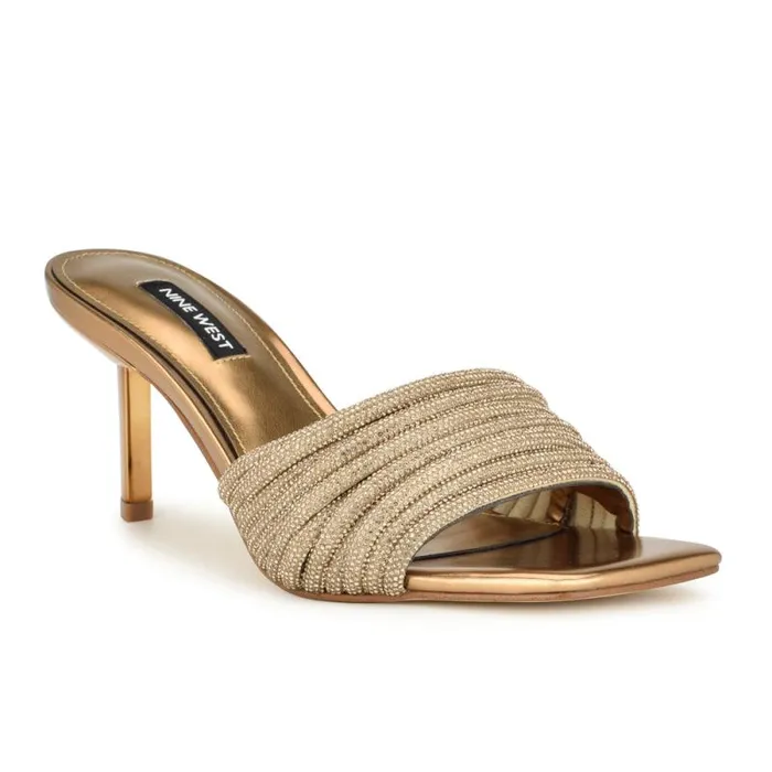 Harbor Heeled Slide Sandals Platino Women Nine West Sandals Harbor Heeled Slide Sandals Platino Women Nine West Sandals