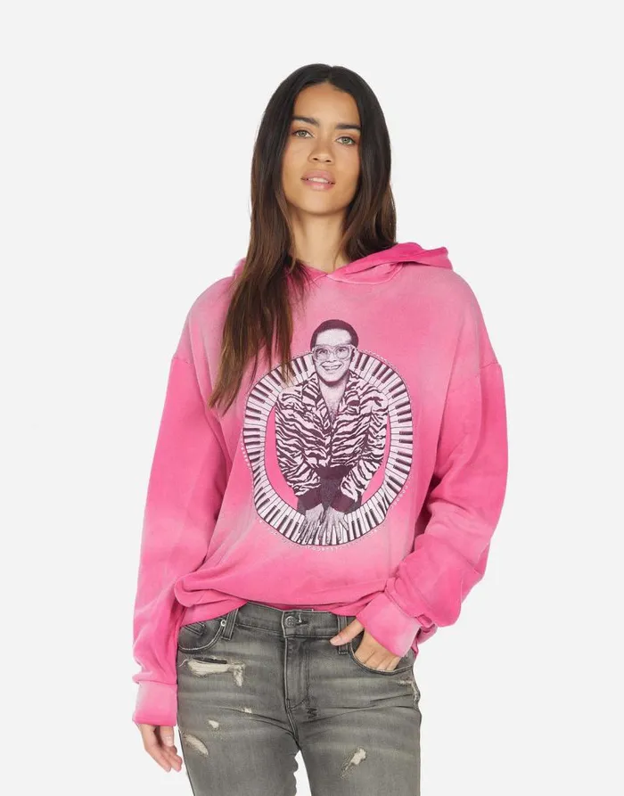 Harmony Elton John Piano Faded Magenta Women Lauren Moshi Hoodies