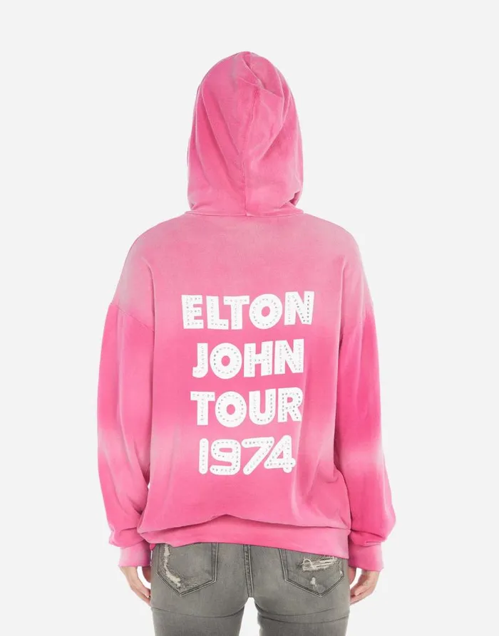 Harmony Elton John Piano Faded Magenta Women Lauren Moshi Hoodies