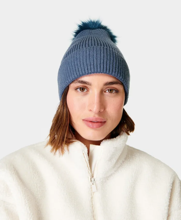 Hats Scarves Gloves Ribbed Knit Beanie Endless Blue 8211 Sweaty Betty Women