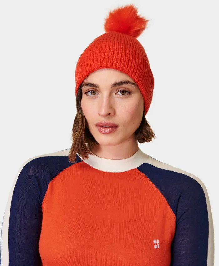 Hats Scarves Gloves Ribbed Knit Beanie Firebird Sweaty Betty Women