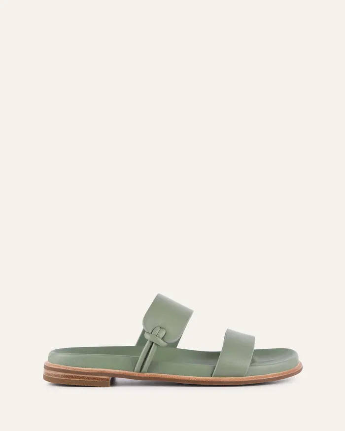 Hayes flat sandals pistachio green leather FLAT SANDALS jomercer Women
