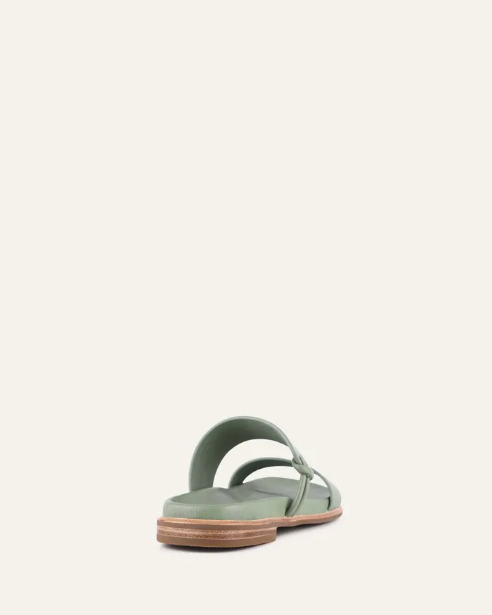 Hayes flat sandals pistachio green leather FLAT SANDALS jomercer Women Hayes flat sandals pistachio green leather FLAT SANDALS jomercer Women