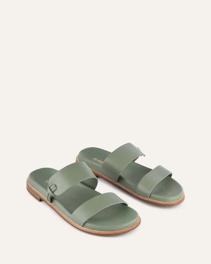Hayes flat sandals pistachio green leather FLAT SANDALS jomercer Women Hayes flat sandals pistachio green leather FLAT SANDALS jomercer Women