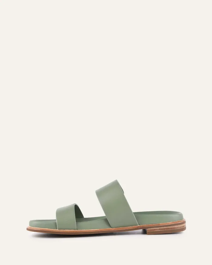 Hayes flat sandals pistachio green leather FLAT SANDALS jomercer Women Hayes flat sandals pistachio green leather FLAT SANDALS jomercer Women