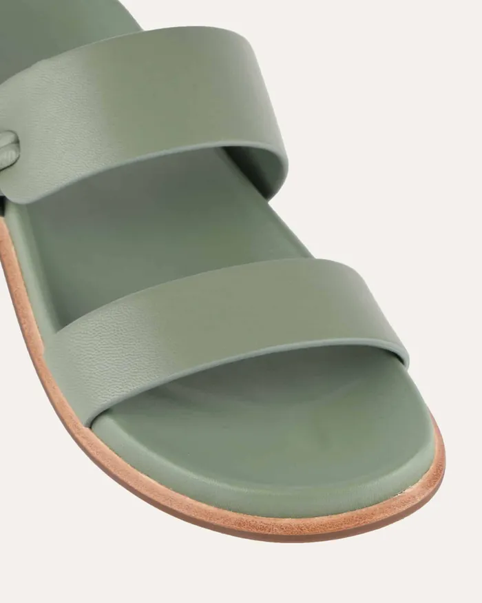 Hayes flat sandals pistachio green leather FLAT SANDALS jomercer Women Hayes flat sandals pistachio green leather FLAT SANDALS jomercer Women