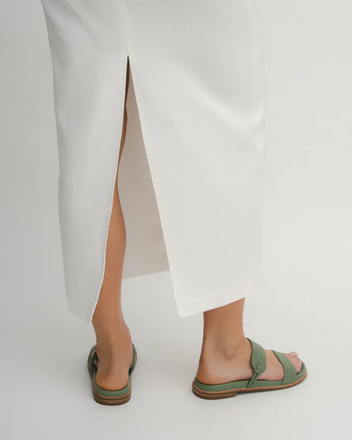 Hayes flat sandals pistachio green leather FLAT SANDALS jomercer Women Hayes flat sandals pistachio green leather FLAT SANDALS jomercer Women