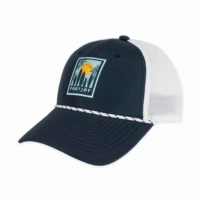 Headwear Men FootJoy Surf Graphic Trucker Rope Cap