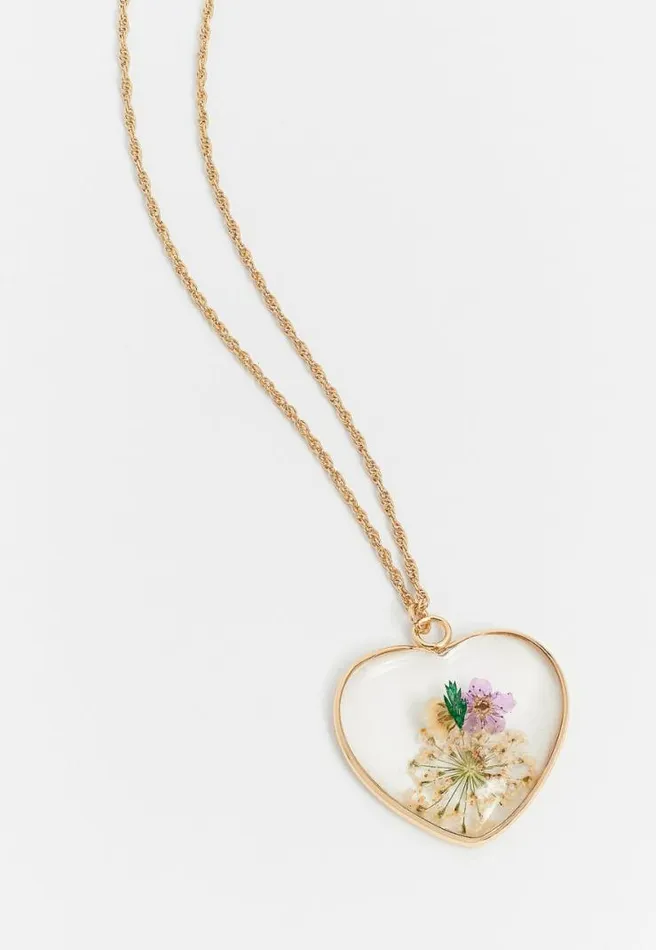 Heart Blooms Flower Pendant Necklace Women Maurices Jewelry