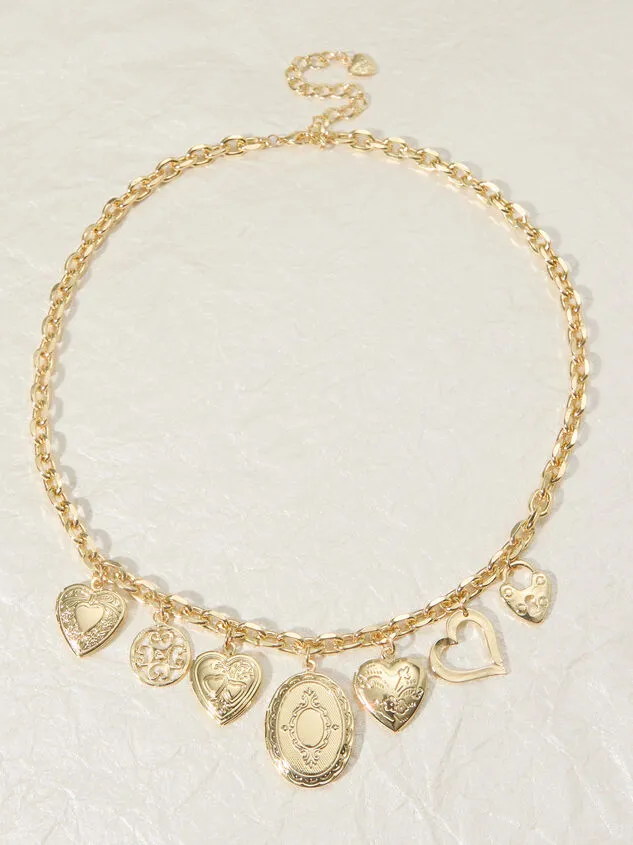 Heart Locket Charm Necklace Gold Women Altar039d State Necklaces Heart Locket Charm Necklace Gold Women Altar039d State Necklaces