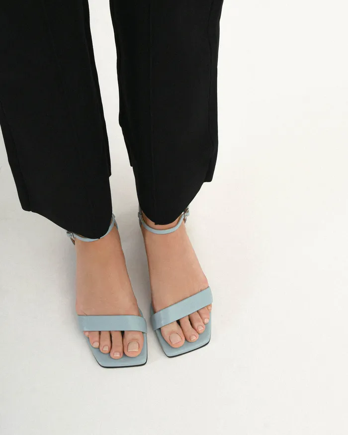 Helen mid sandals dusty blue leather Women MID SANDALS jomercer Helen mid sandals dusty blue leather Women MID SANDALS jomercer