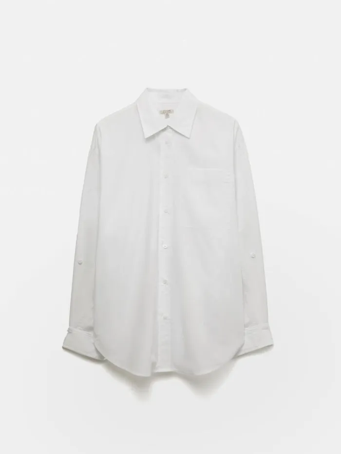 Heritage Cotton Relaxed Shirt White Women Jigsaw Shirts and Tops
