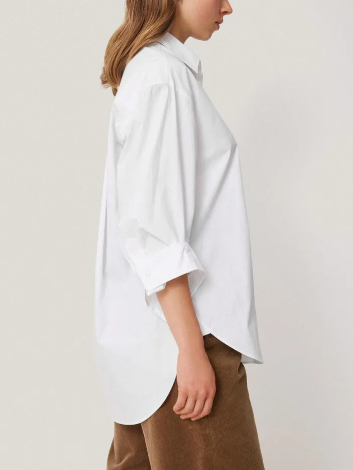 Heritage Cotton Relaxed Shirt White Women Jigsaw Shirts and Tops