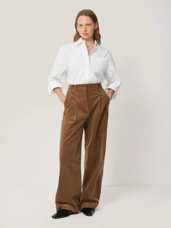Heritage Cotton Relaxed Shirt White Women Jigsaw Shirts and Tops