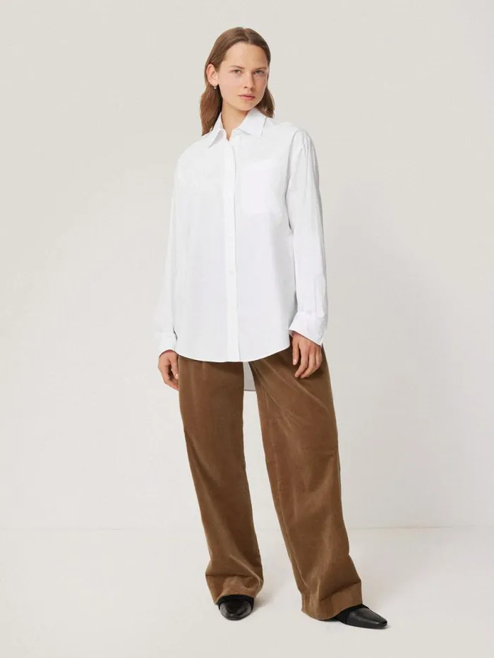 Heritage Cotton Relaxed Shirt White Women Jigsaw Shirts and Tops