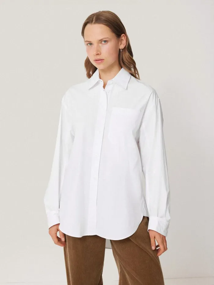 Heritage Cotton Relaxed Shirt White Women Jigsaw Shirts and Tops
