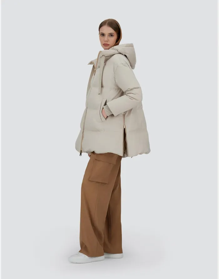 Herno ASHAPE JACKET IN CASHMERE SILK AND MONOGRAM Chantilly Women AShape