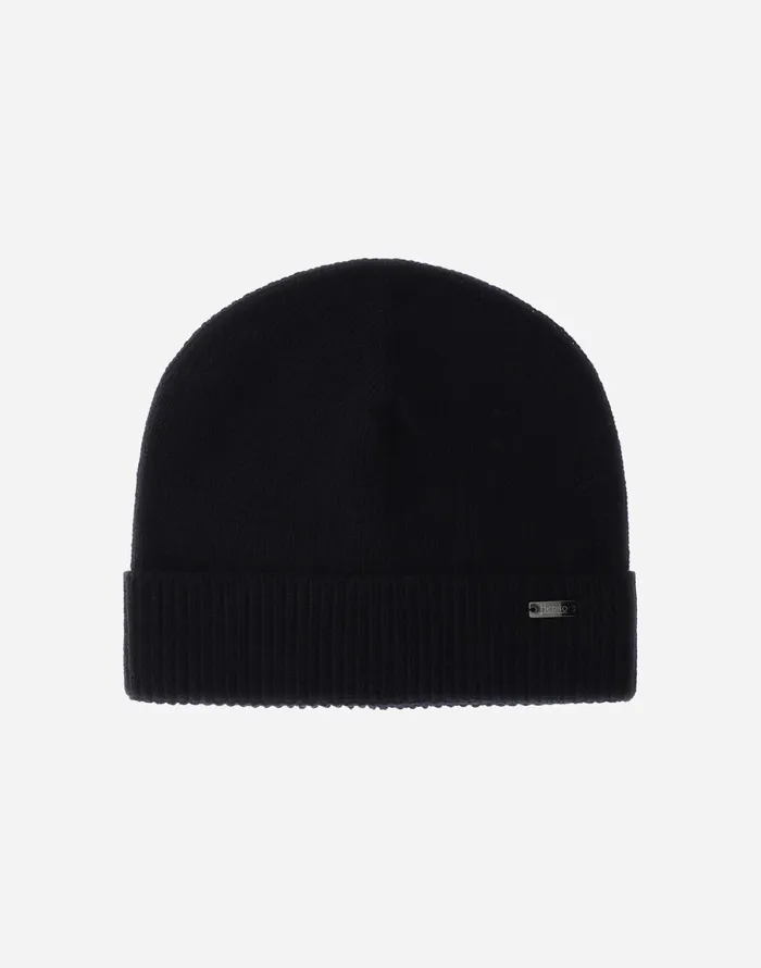 Herno BEANIE IN INFINITY BASIC Navy Blue Men Hats