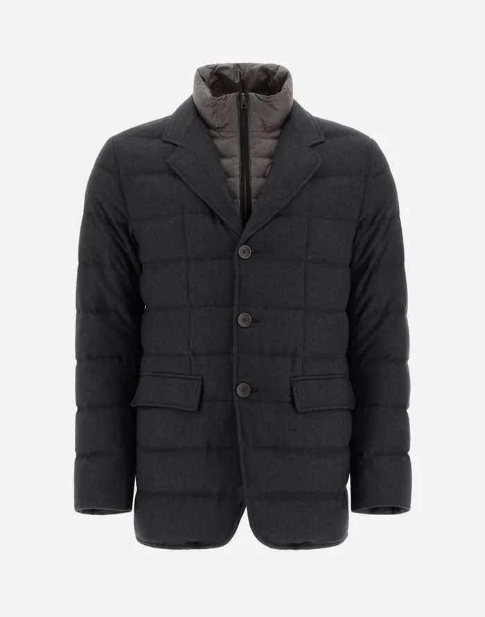 Herno BLAZER IN CASHMERE AND SILK Slate Men Blazers