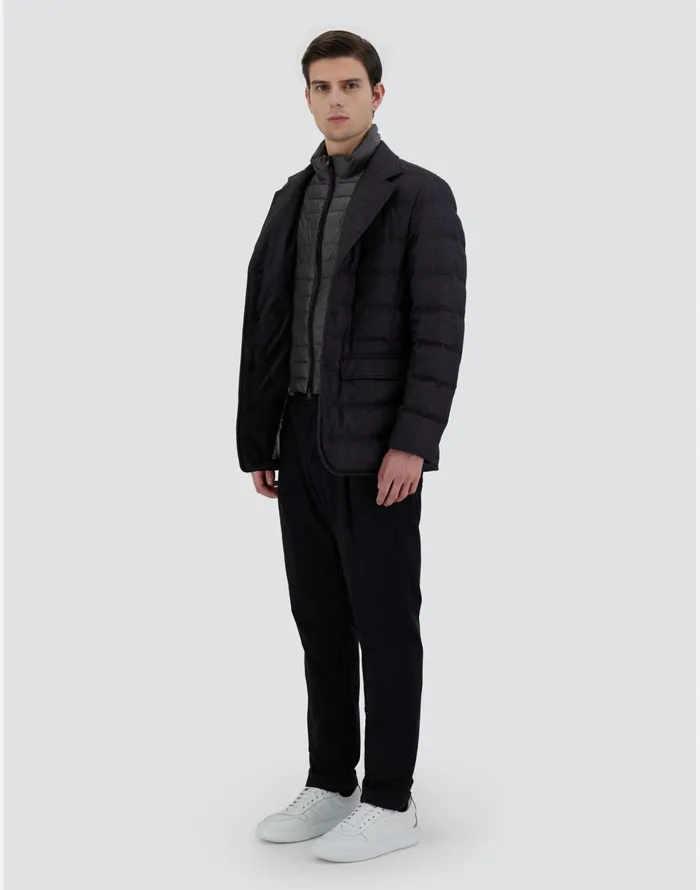 Herno BLAZER IN CASHMERE AND SILK Slate Men Blazers
