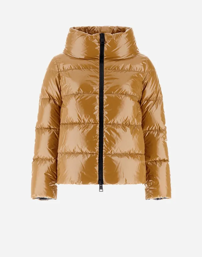 Herno CAPE IN GLOSS Camel Women Capes