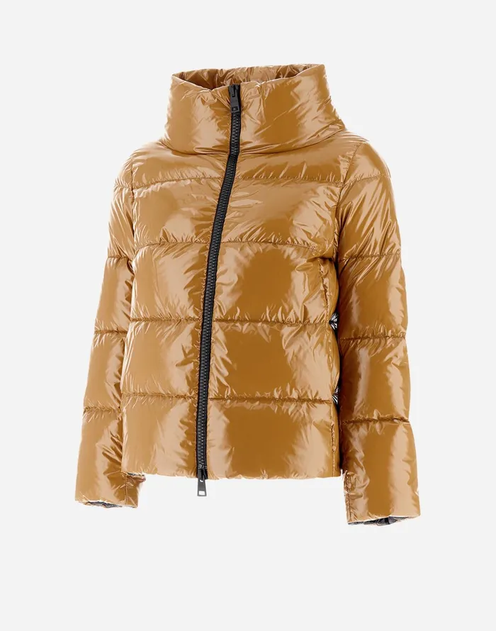 Herno CAPE IN GLOSS Camel Women Capes