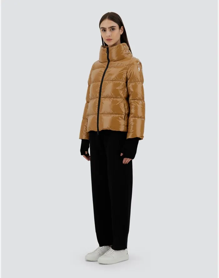 Herno CAPE IN GLOSS Camel Women Capes
