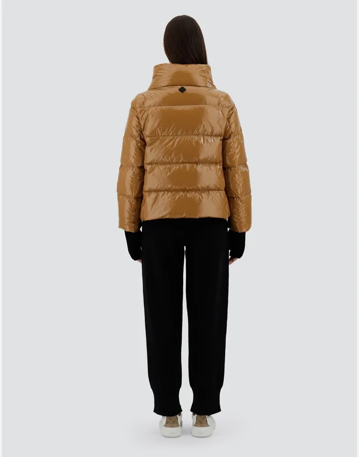 Herno CAPE IN GLOSS Camel Women Capes