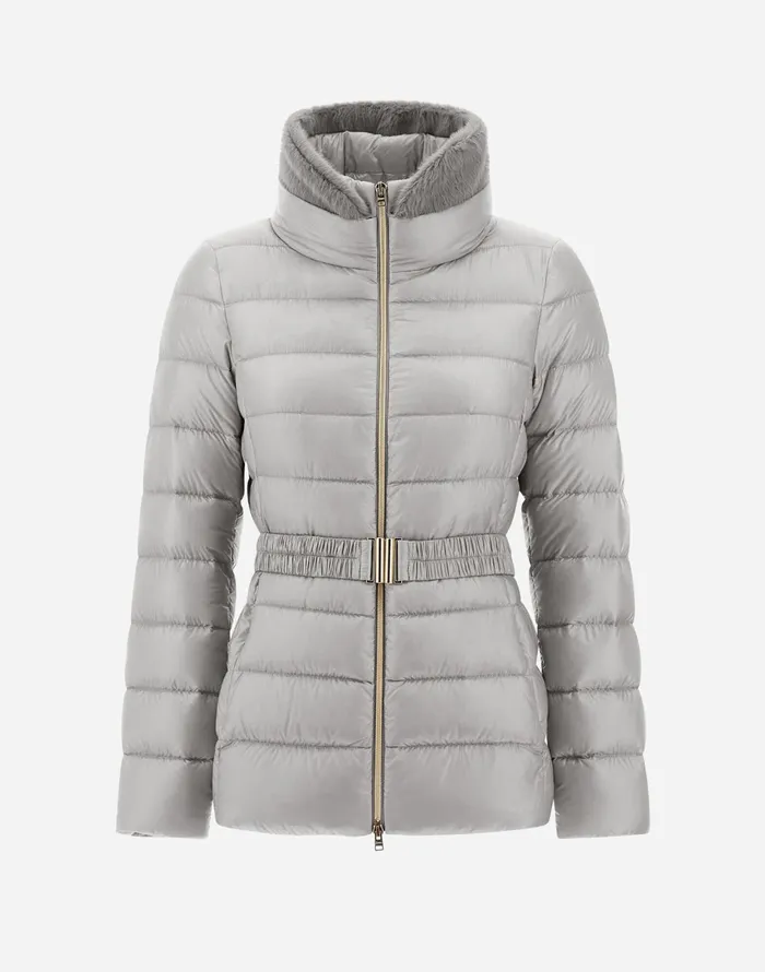 Herno CLAUDIA Grey Pearl Women Parka and Jackets
