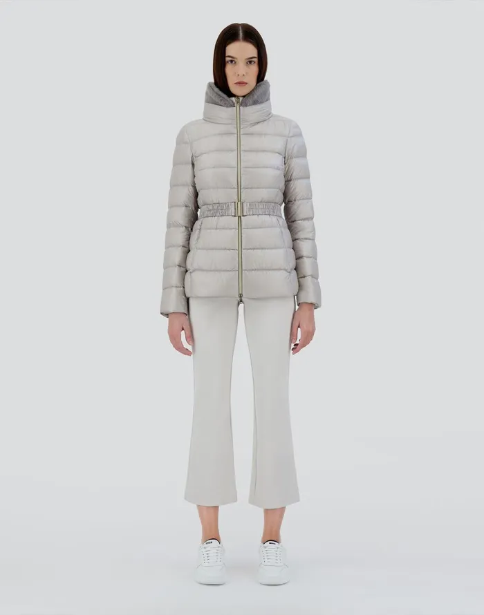 Herno CLAUDIA Grey Pearl Women Parka and Jackets