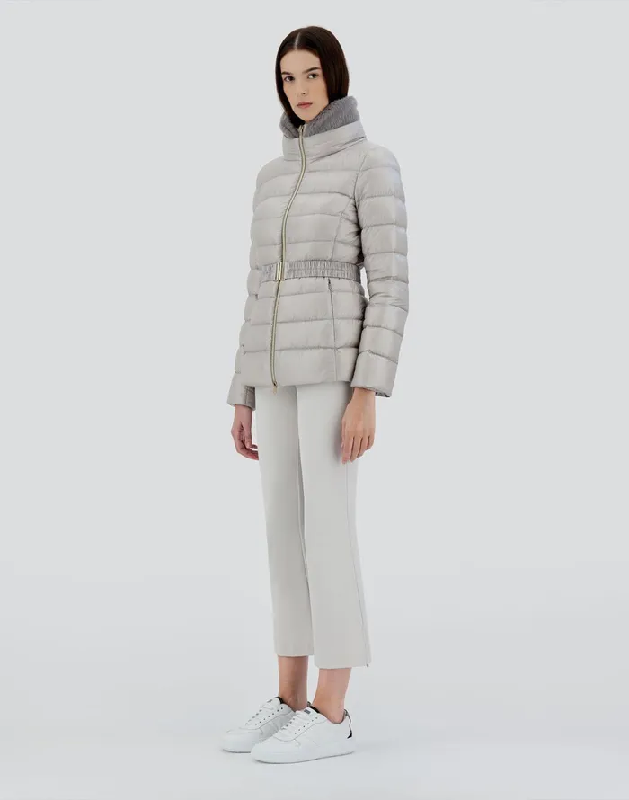 Herno CLAUDIA Grey Pearl Women Parka and Jackets