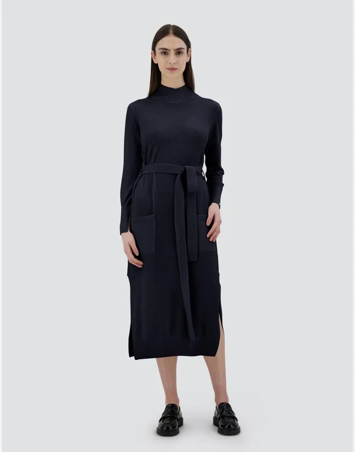 Herno DRESSIN INFINITY Navy Blue Women Skirts and Dresses