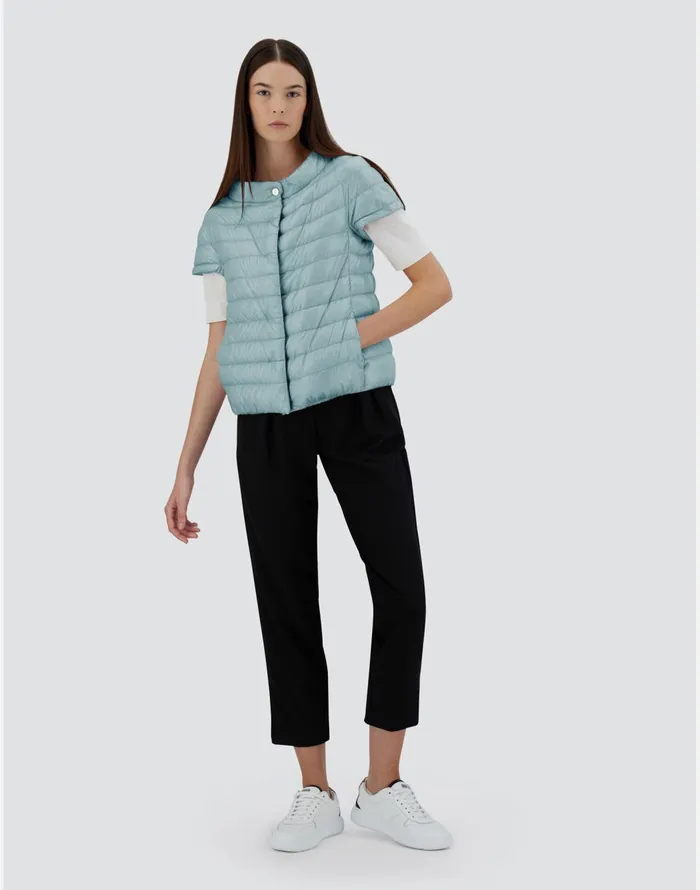 Herno GRETA Light Blue Women Short Down Jackets