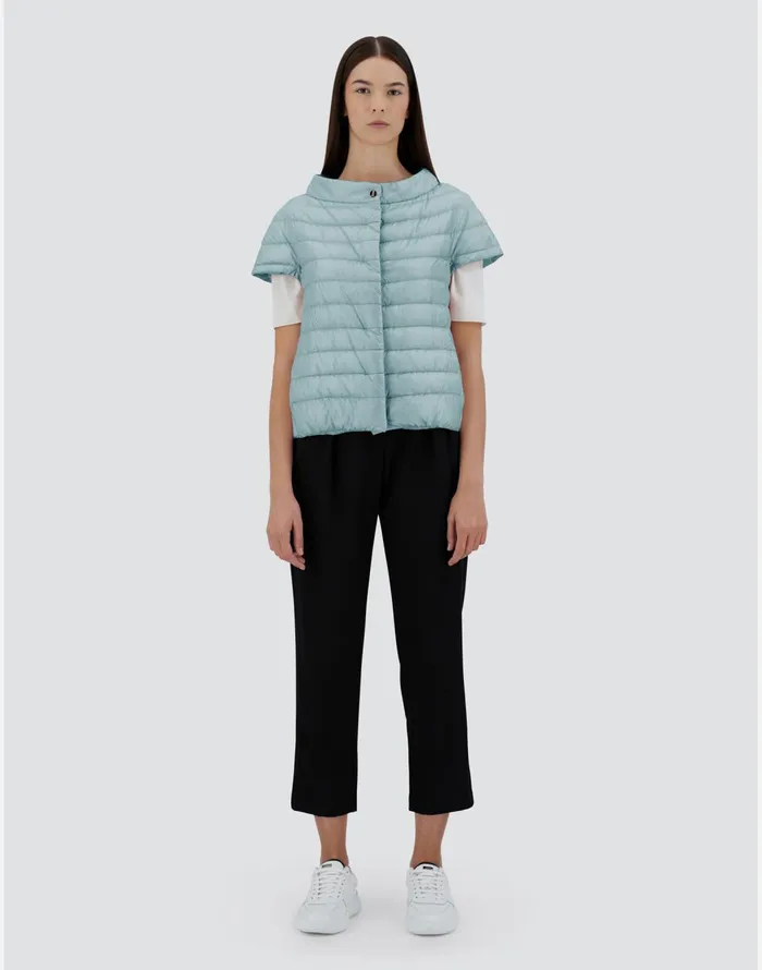 Herno GRETA Light Blue Women Short Down Jackets