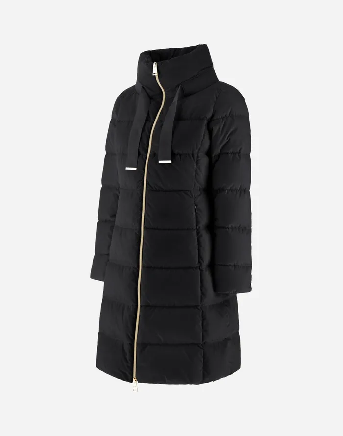 Herno JACKET IN SATIN Black Women Parka and Jackets