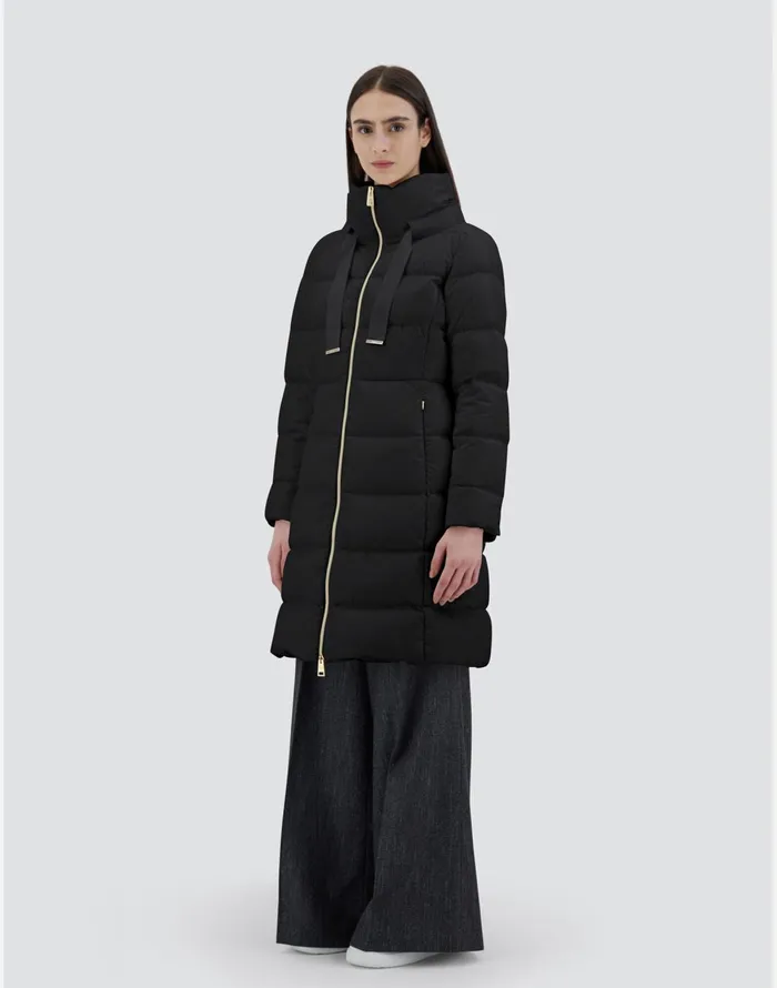 Herno JACKET IN SATIN Black Women Parka and Jackets