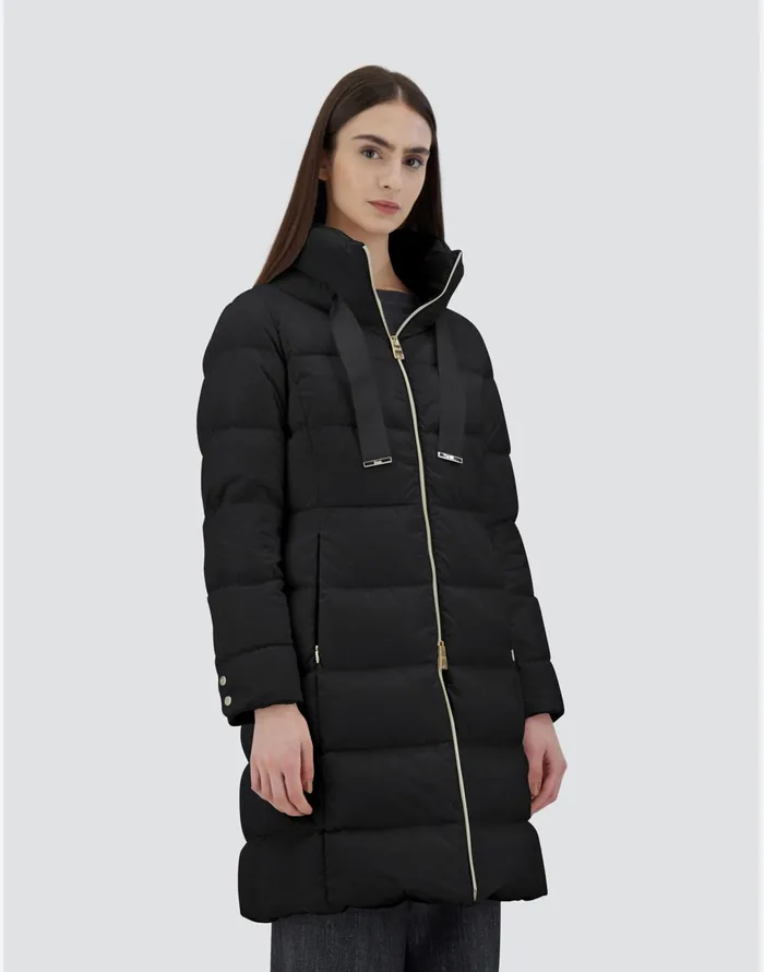 Herno JACKET IN SATIN Black Women Parka and Jackets