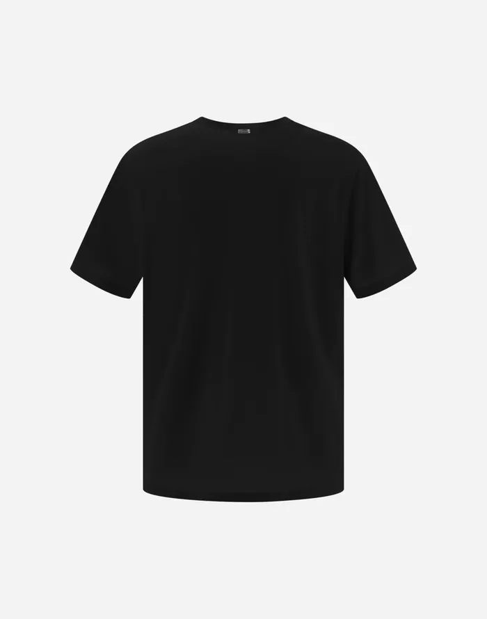 Herno JERSEY CREPE TSHIRT Black Men Tshirts and Polo Shirts