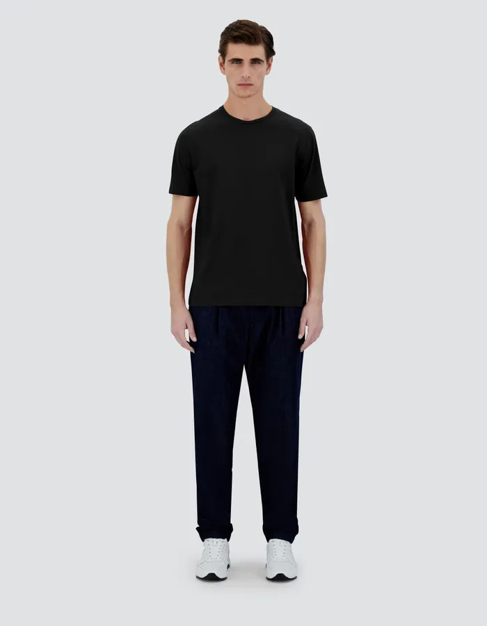 Herno JERSEY CREPE TSHIRT Black Men Tshirts and Polo Shirts