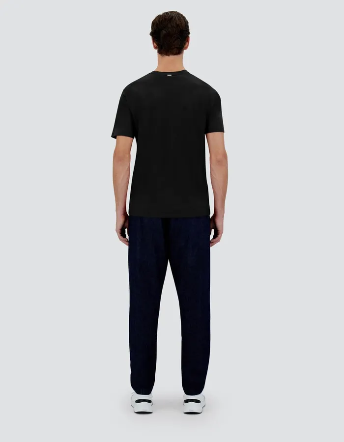 Herno JERSEY CREPE TSHIRT Black Men Tshirts and Polo Shirts