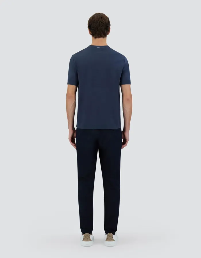 Herno JERSEY KNIT EFFECT TSHIRT Blu Navy Men Tshirts and Polo Shirts