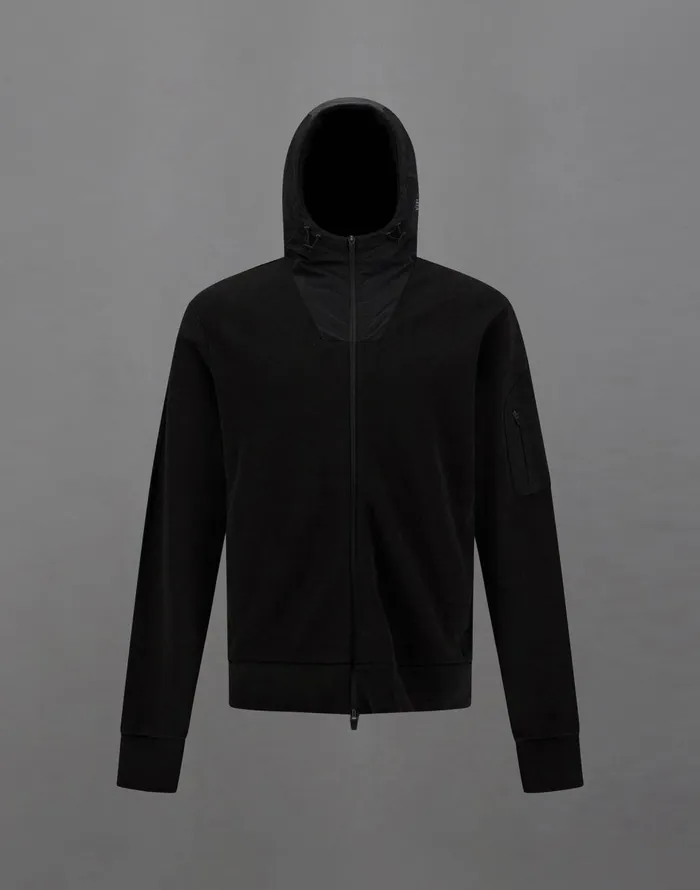 Herno LAMINAR SWEATSHIRT IN HEAVY COTTON Black Men Sweaters and Cardigan
