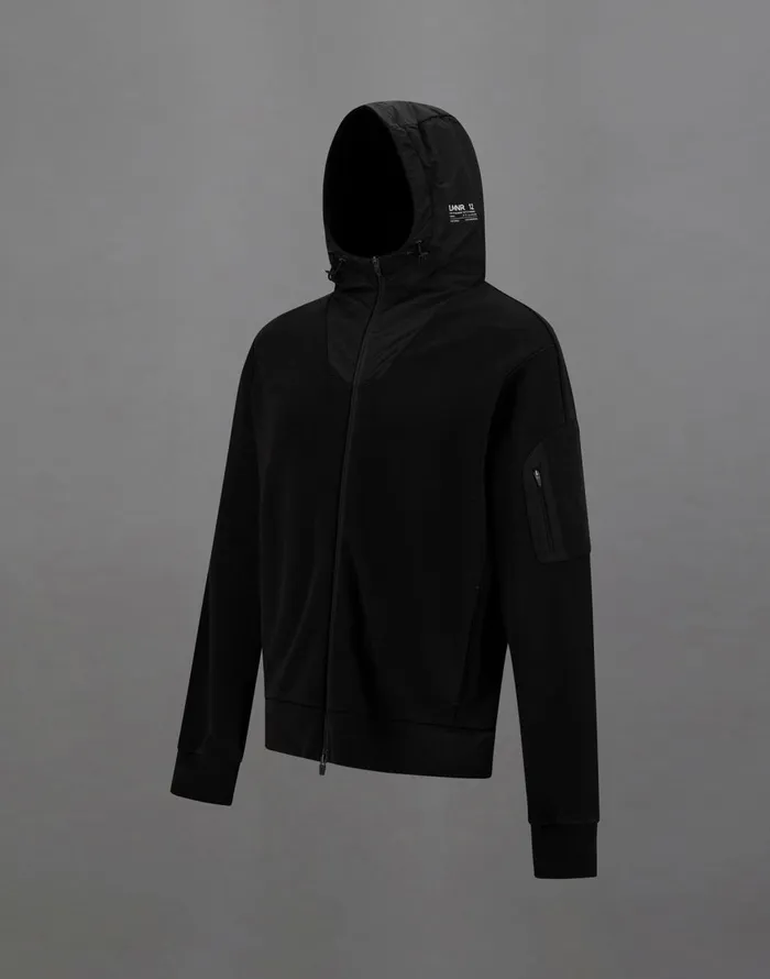 Herno LAMINAR SWEATSHIRT IN HEAVY COTTON Black Men Sweaters and Cardigan