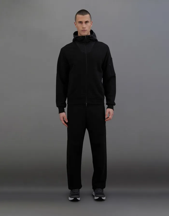 Herno LAMINAR SWEATSHIRT IN HEAVY COTTON Black Men Sweaters and Cardigan