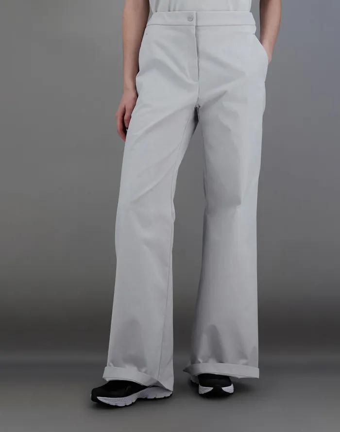 Herno LAMINAR TROUSERS IN SOFT TWILL Ice Women Trousers